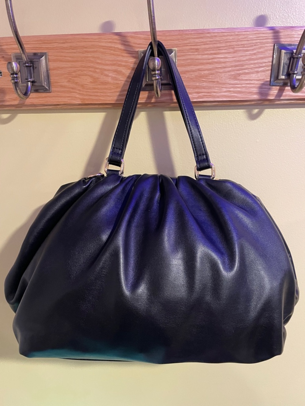 INC International Black Gathered Dumpling Bag or Crossbody